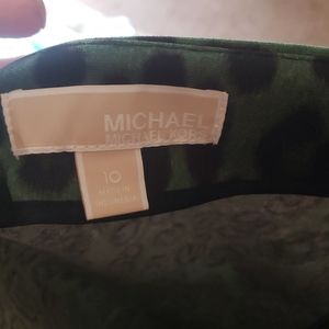 Skirt green leopard print